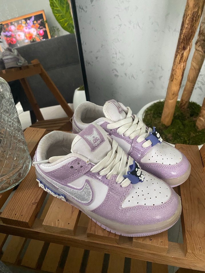 Mor Bağcıklı Blok Topuk Spor Ayakkabı - Görsel 2