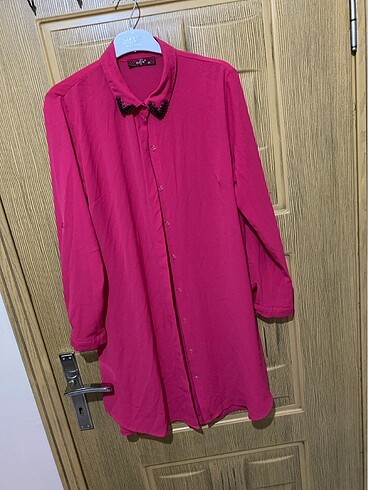 Pembe boncuklu tunik - Görsel 4