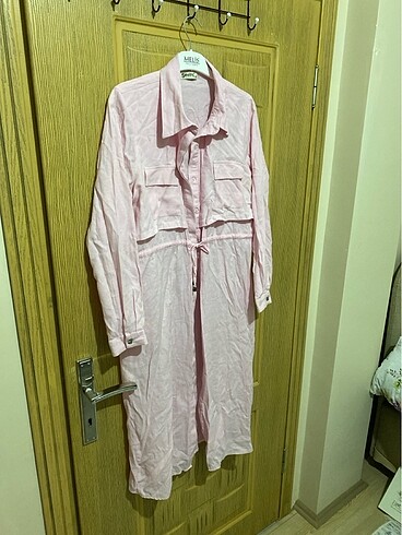 Uzun pembe cepli ipli tunik - Görsel 5