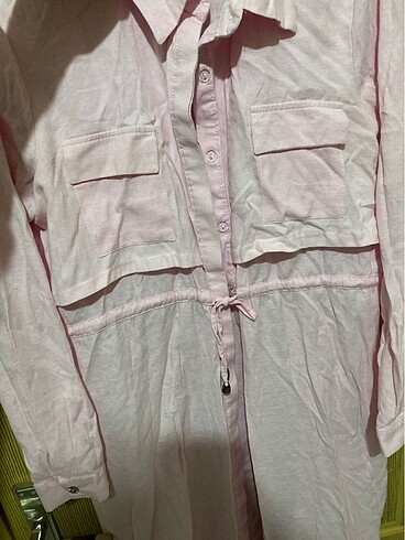 Uzun pembe cepli ipli tunik - Görsel 3