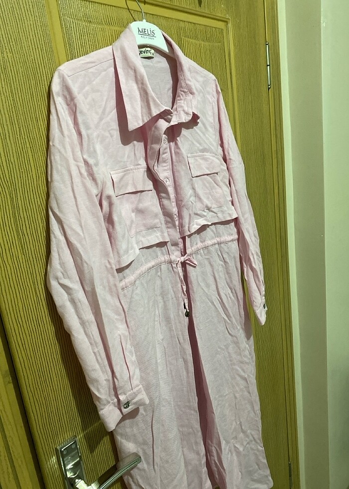 Uzun pembe cepli ipli tunik - Görsel 4