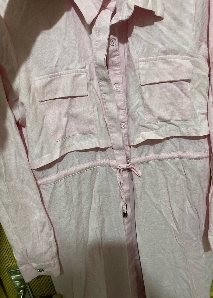 Uzun pembe cepli ipli tunik - Görsel 3