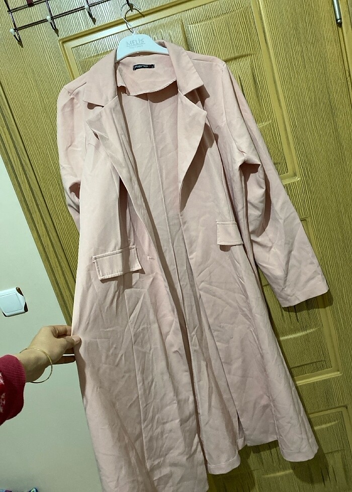 Pembe trenckot - Görsel 5