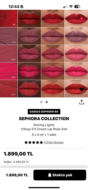  Beden Sephora Collection Lip Stain