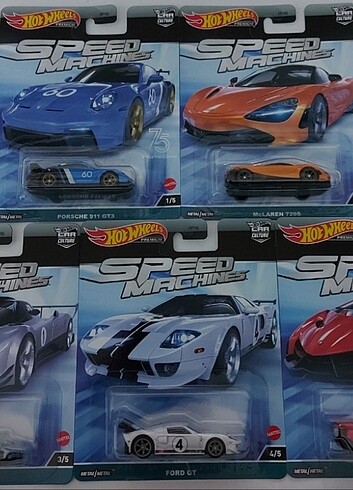 Hot Wheels Premium Beşli Araba Seti Speed Machines