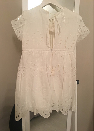 s Beden beyaz Renk Zara mini içi tulumlu elbise