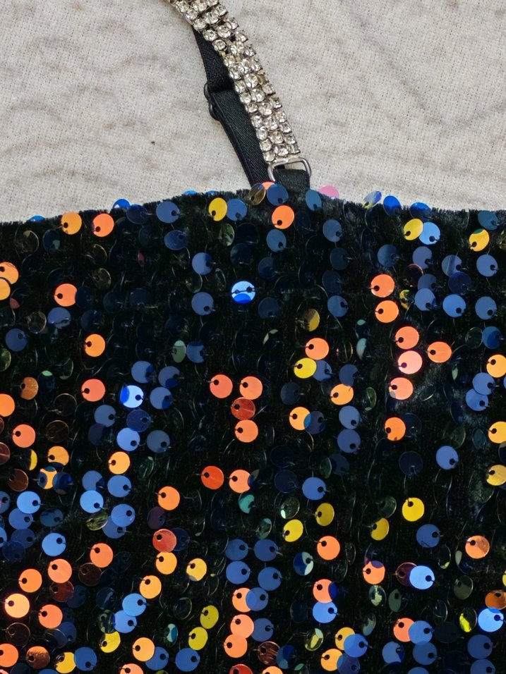 Voyeur Marka Payetli Taş Askılı Mini Büstiyer - Görsel 5