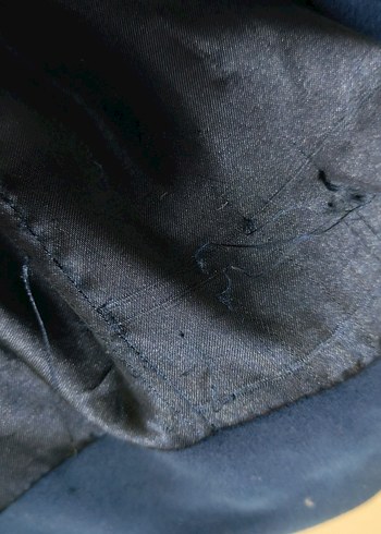 Koyu Mavi Kapüşonlu Kaban - Görsel 4