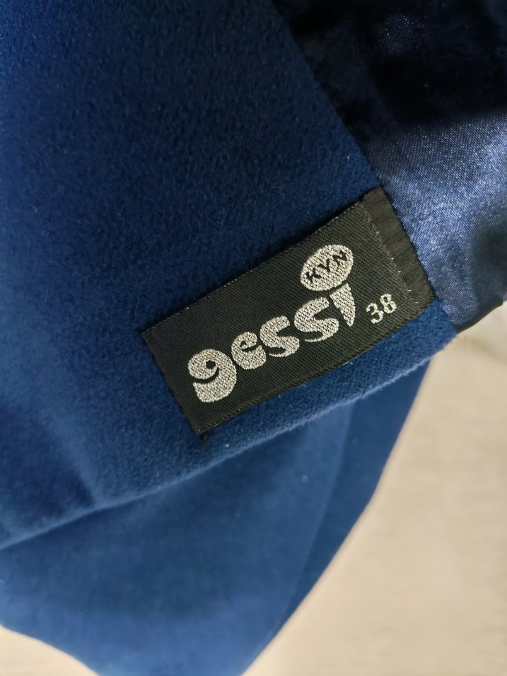 Koyu Mavi Kapüşonlu Kaban - Görsel 3