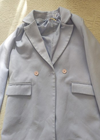 Lila Streetbox Midi Kadın Düğmeli Palto - Görsel 4