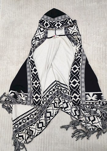 Bohem Desenli Kaliteli Şık Panço - Görsel 2