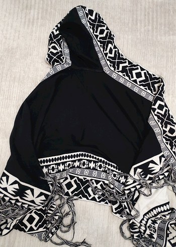 Bohem Desenli Kaliteli Şık Panço - Görsel 4