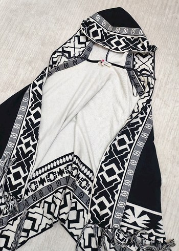 Bohem Desenli Kaliteli Şık Panço - Görsel 3