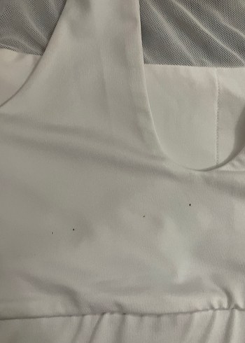 s Beden Baskılı Beyaz Mini Spor Sütyeni