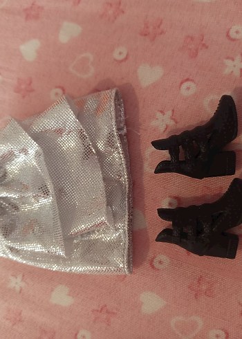 barbie bebek ayakkabısı ve etek - Görsel 3