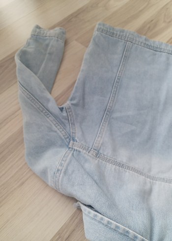 Mavi Düğmeli Kız Denim Ceket - Görsel 5