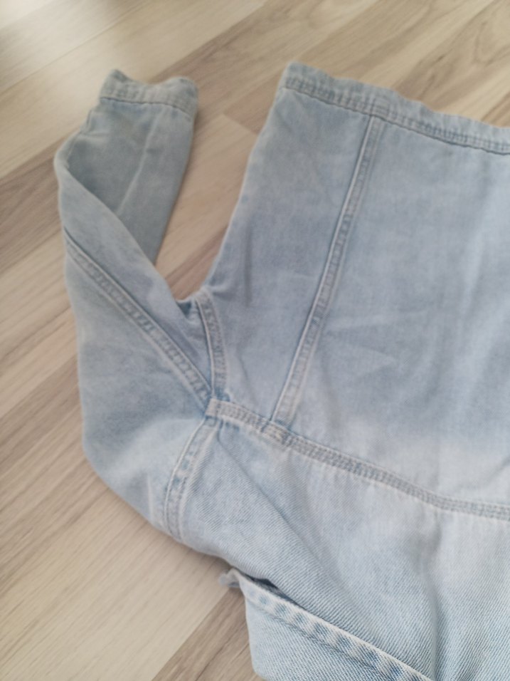 Mavi Düğmeli Kız Denim Ceket - Görsel 5