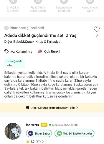 Adeda dikkat güçlendirme seti 2 yaş - Görsel 8