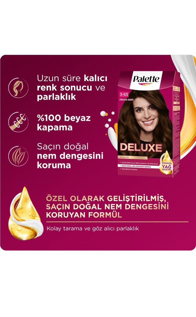 Palette Deluxe Saç Boyası 3-65 Çikolata Kahve - Görsel 3