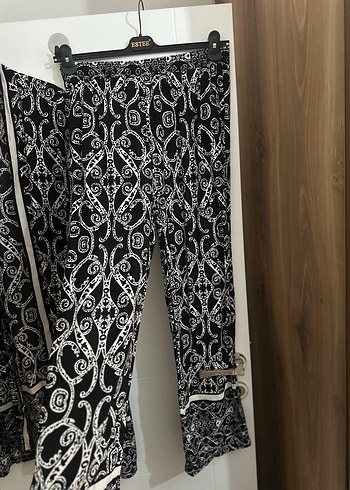 Bohem Siyah Uzun Kimono Takım - Görsel 3