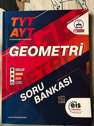 TYT AYT GEOMETRİ SORU BANKASI EİS YAYINLARI(VİDEO ÇÖZÜMLÜ)