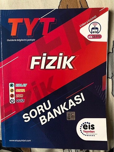TYT FİZİK SORU BANKASI EİS YAYINLARI (VİDEO ÇÖZÜMLÜ)