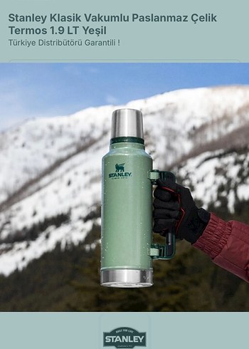 Orjinal Stanley 1.9 LT Vakumlu Paslanmaz Çelik Termos - Görsel 4