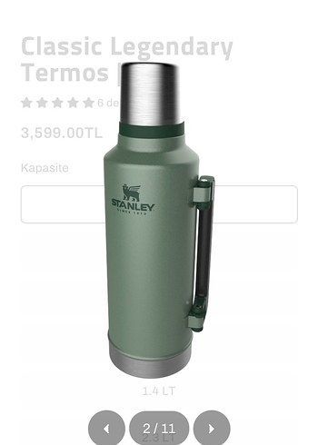 Orjinal Stanley 1.9 LT Vakumlu Paslanmaz Çelik Termos - Görsel 3