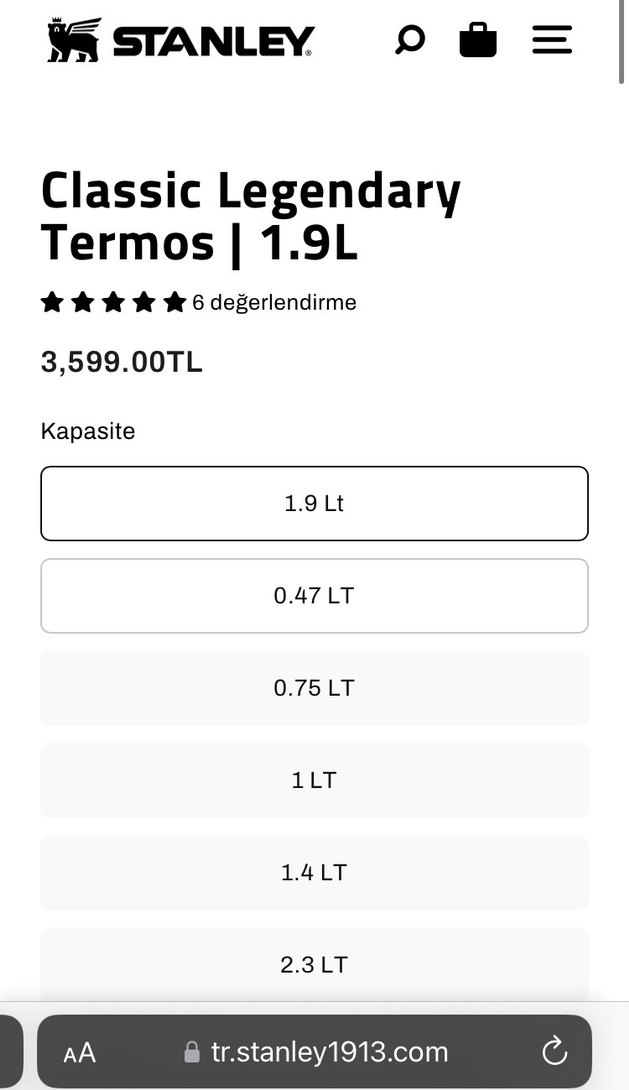 Orjinal Stanley 1.9 LT Vakumlu Paslanmaz Çelik Termos - Görsel 2