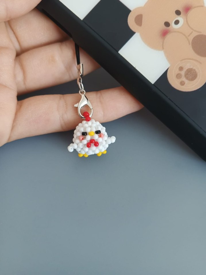 tavuk telefon charmı - Görsel 3
