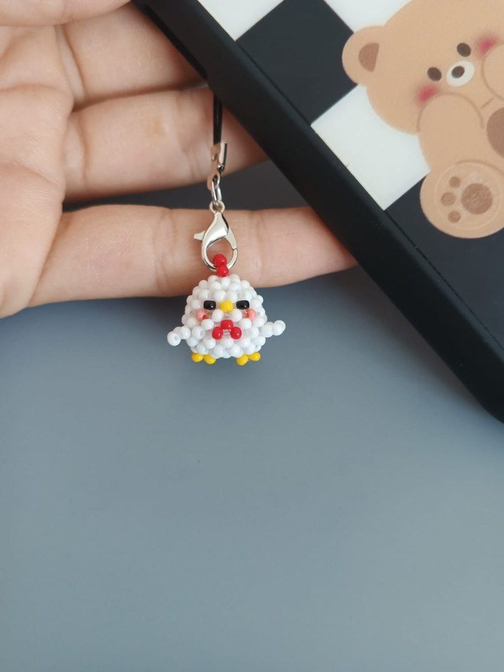 tavuk telefon charmı - Görsel 2