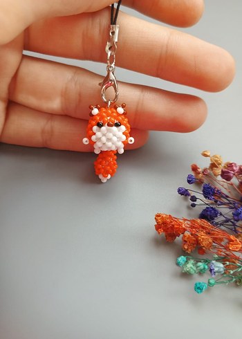 tilki telefon charmı - Görsel 2