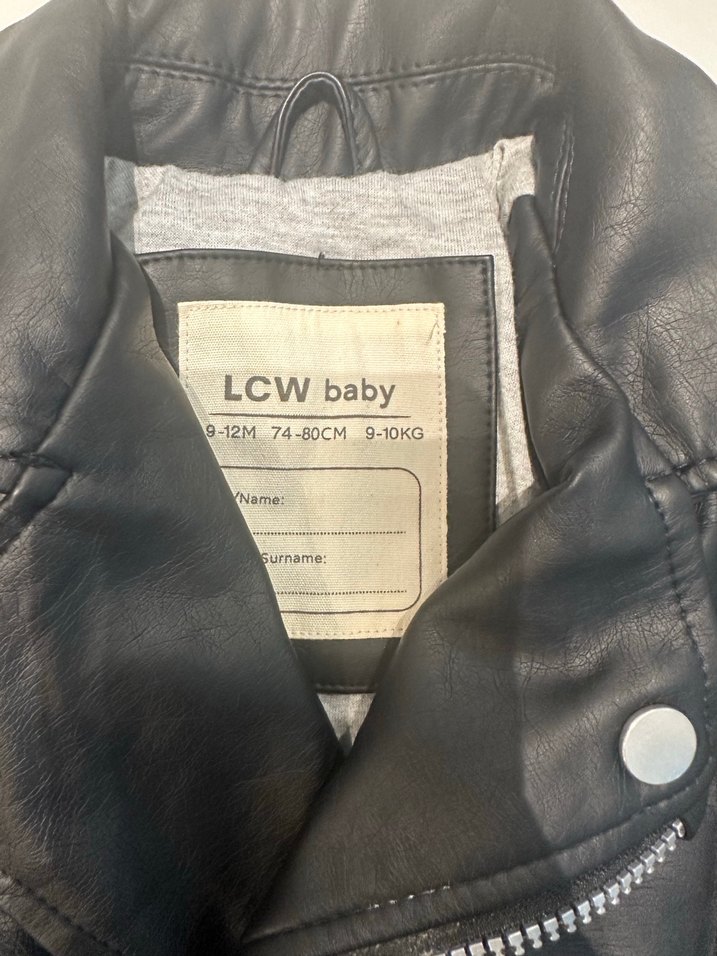 Erkek Çocuk Siyah Deri Ceket - Görsel 3