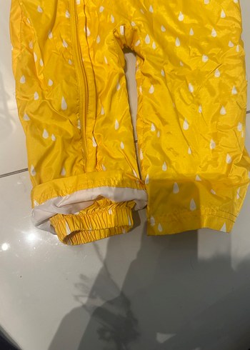 Sarı Fermuarlı Bebek yağmurluk Tulum - Görsel 4