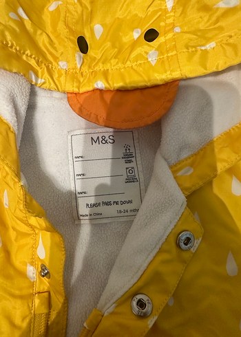 Sarı Fermuarlı Bebek yağmurluk Tulum - Görsel 3