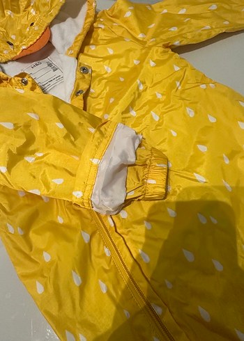 Sarı Fermuarlı Bebek yağmurluk Tulum - Görsel 5