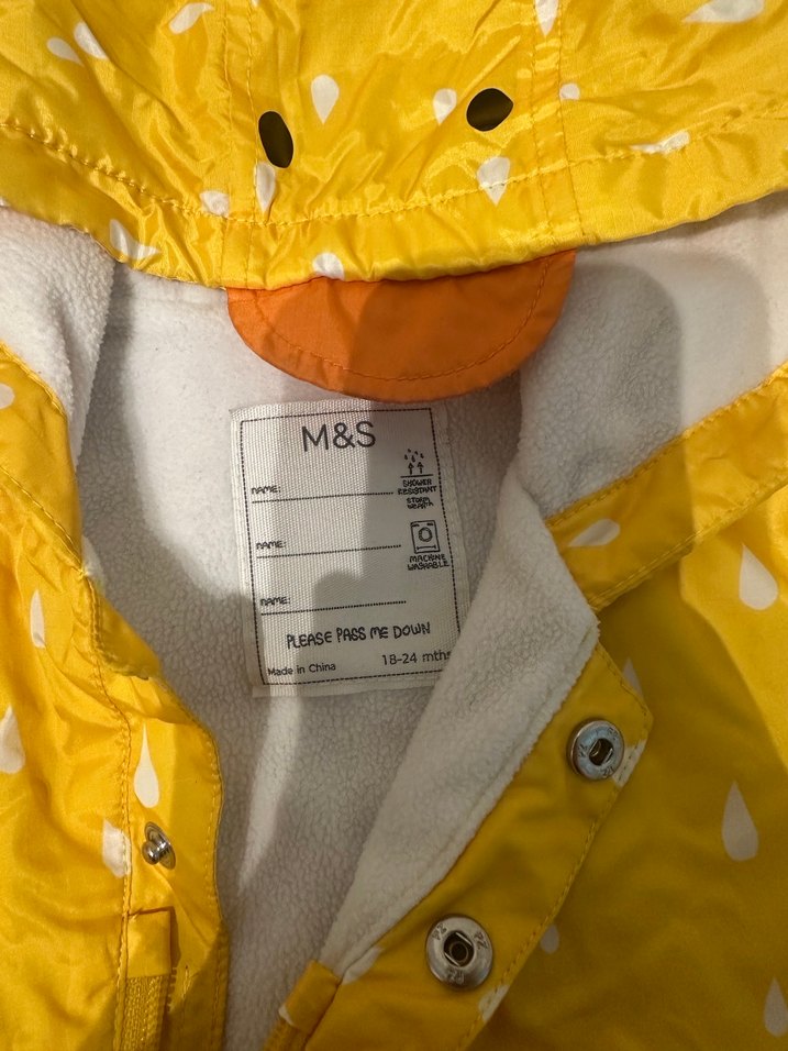 Sarı Fermuarlı Bebek yağmurluk Tulum - Görsel 3