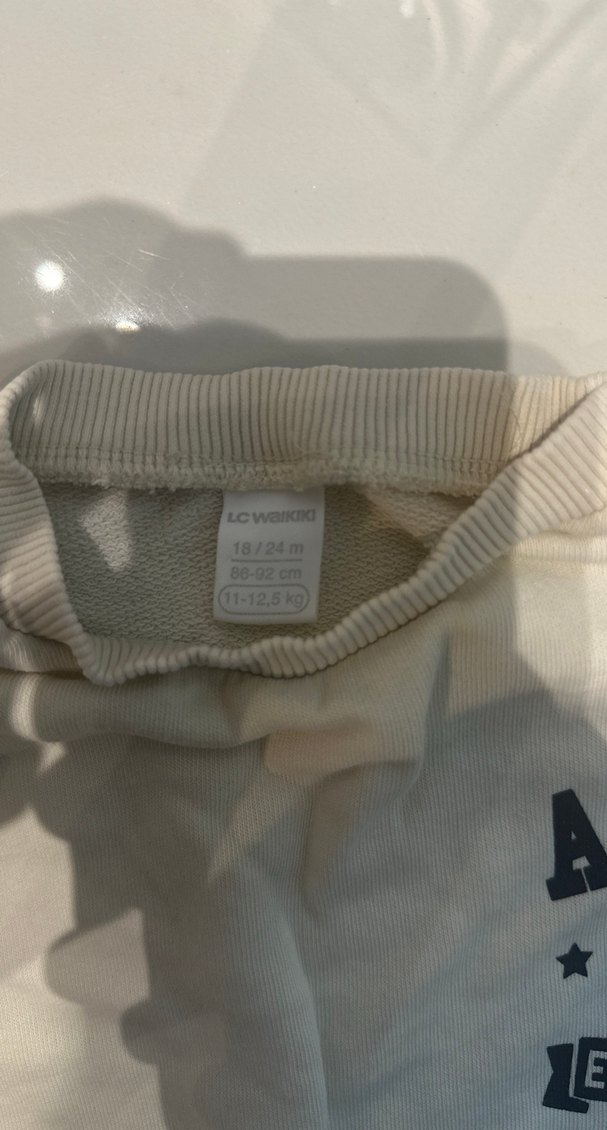 Beyaz Erkek Çocuk Oversize Eşofman Takımı - Görsel 2