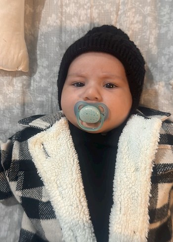 Çocuk Gri Kareli Düğmeli Ceket - Görsel 3