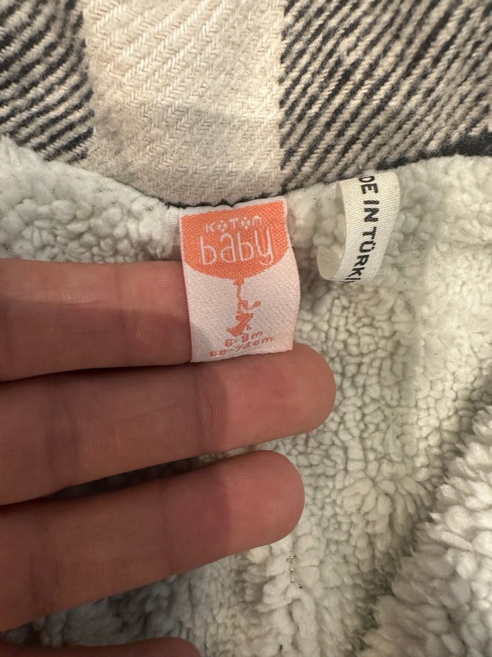 Çocuk Gri Kareli Düğmeli Ceket - Görsel 2