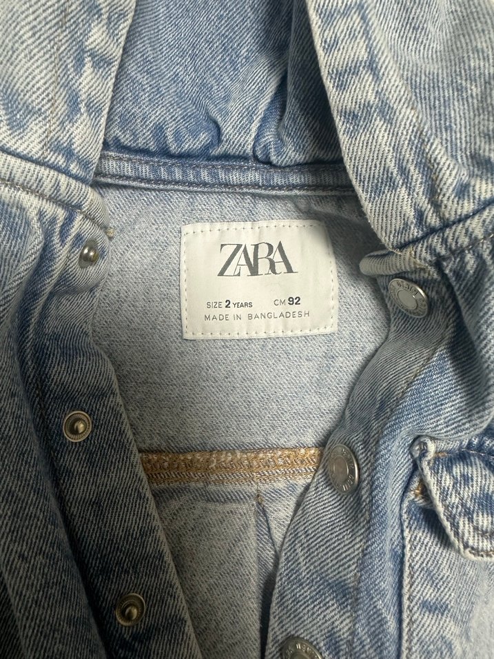 Mavi Kapüşonlu Denim Ceket - Görsel 2