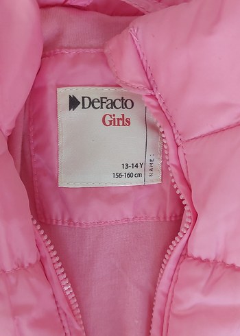 Kız Çocuk Pembe Kapüşonlu Fermuarlı Yelek - Görsel 2