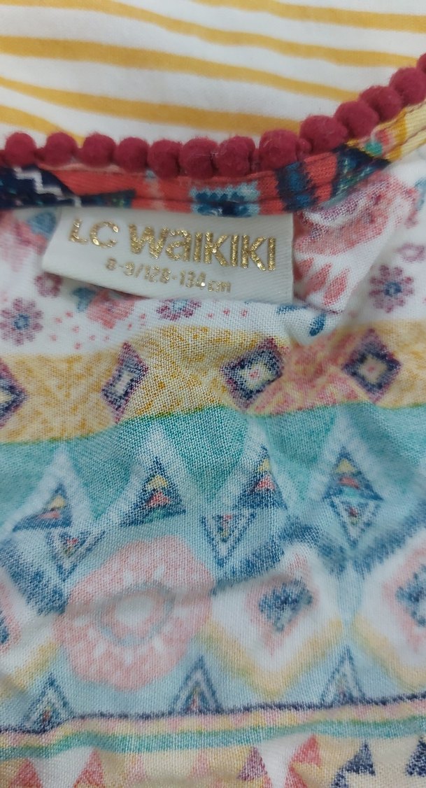 Renkli Desenli Kız Çocuk Panco - Görsel 5