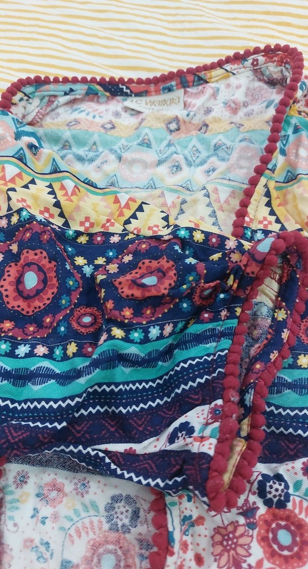 Renkli Desenli Kız Çocuk Panco - Görsel 4