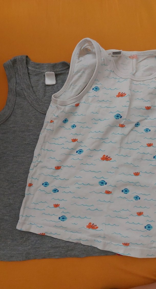 Çocuk Gri ve Baskılı Atlet Takımı - Görsel 2