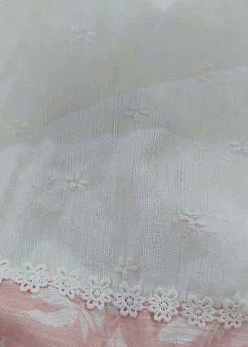 9 Yaş Beden Kız Çocuk Beyaz Pamuklu Fırfırlı Elbise