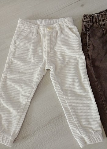 Erkek Çocuk krem ve Kahverengi Rahat Pantolon - Görsel 5