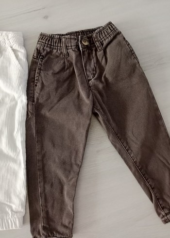 Erkek Çocuk krem ve Kahverengi Rahat Pantolon - Görsel 6