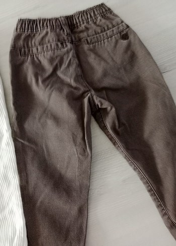 Erkek Çocuk krem ve Kahverengi Rahat Pantolon - Görsel 11