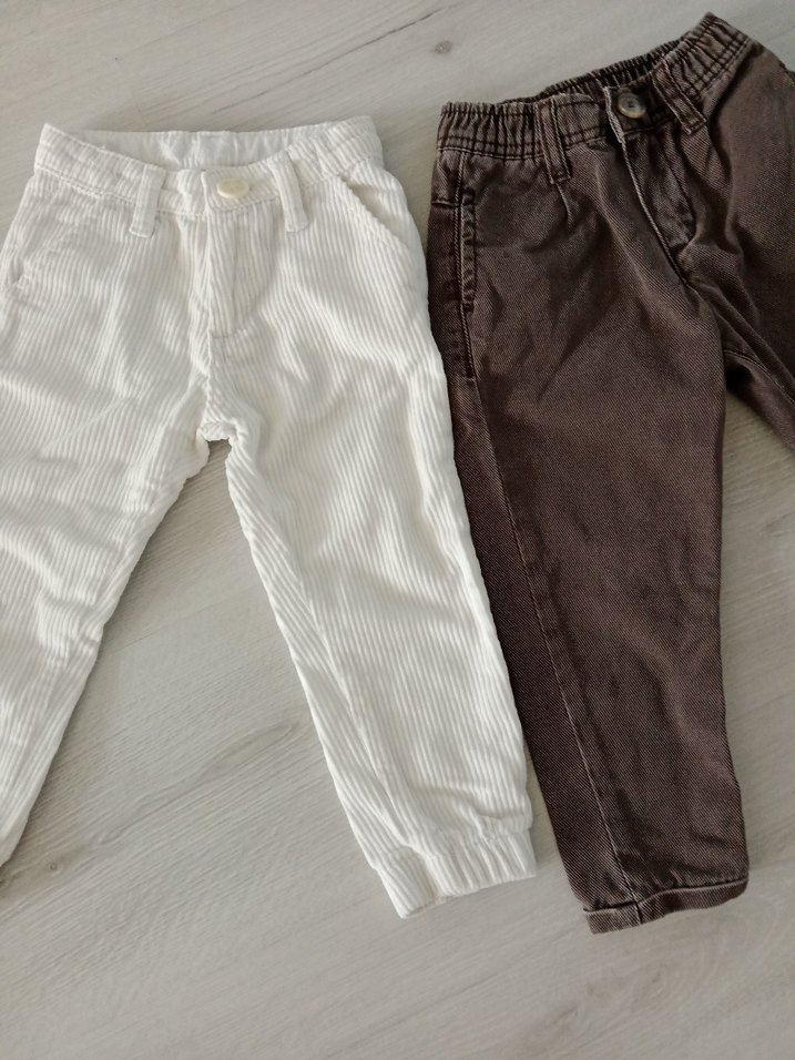 Erkek Çocuk krem ve Kahverengi Rahat Pantolon - Görsel 4